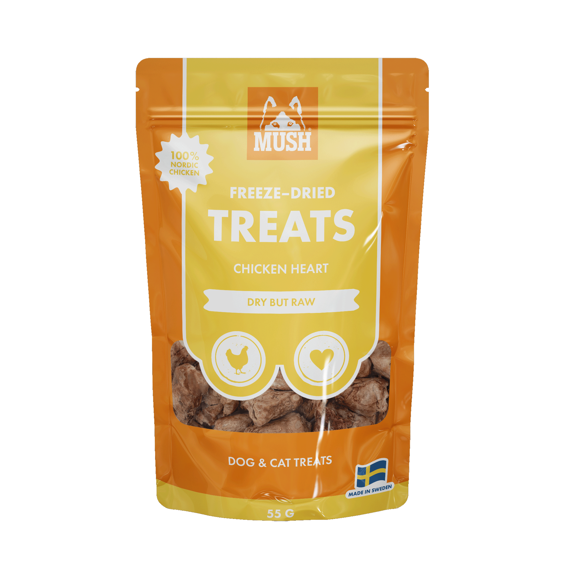 Mush Treats Frysetørket Kyllinghjerte